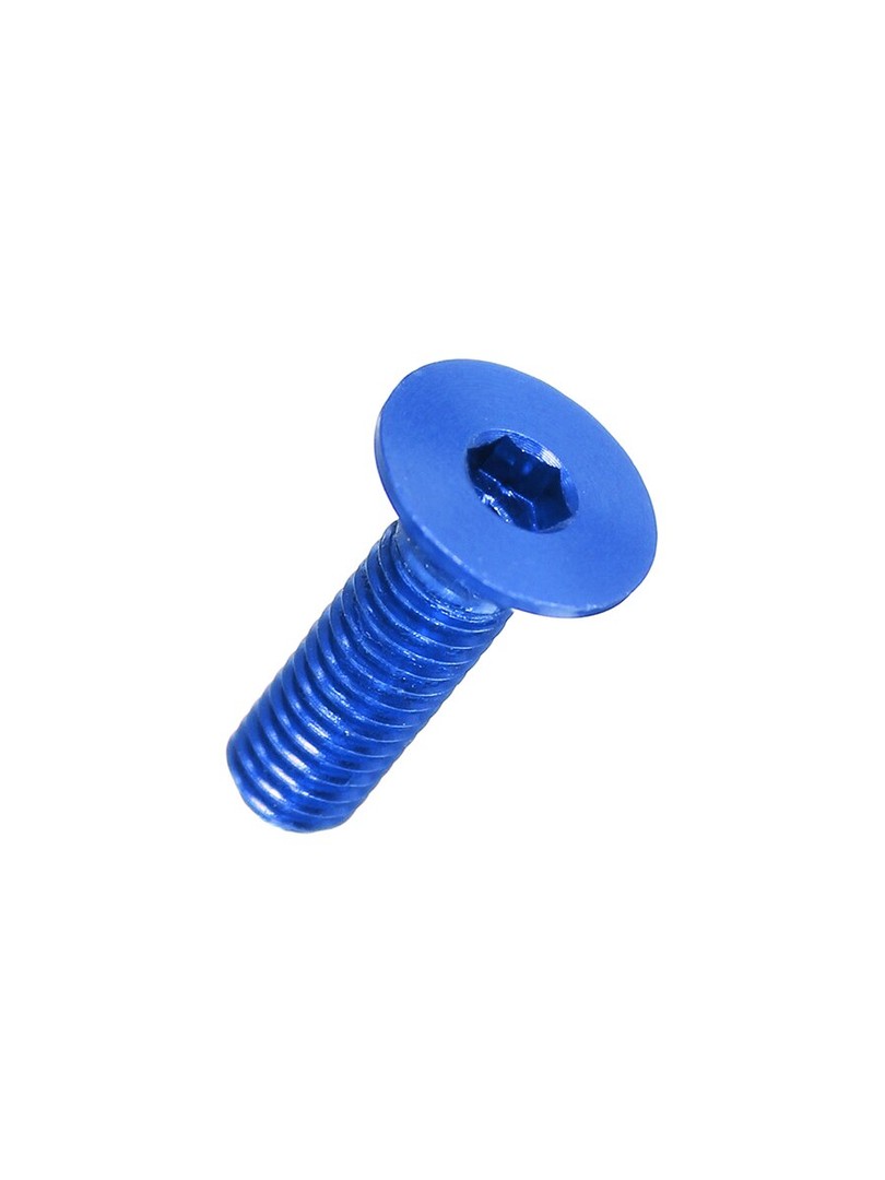 ProRock 10pcs Set 7075 Aluminum Alloy M3x6mm Countersunk Hex Socket Screws Bolts - Royal Blue
