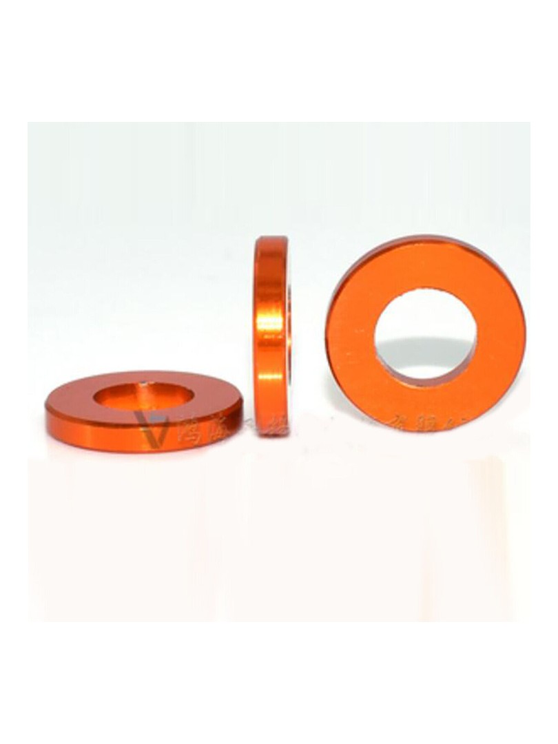 ProRock M3 10pcs Set Orange Aluminum Flat Washers 3x6x1mm - Anodized Finish