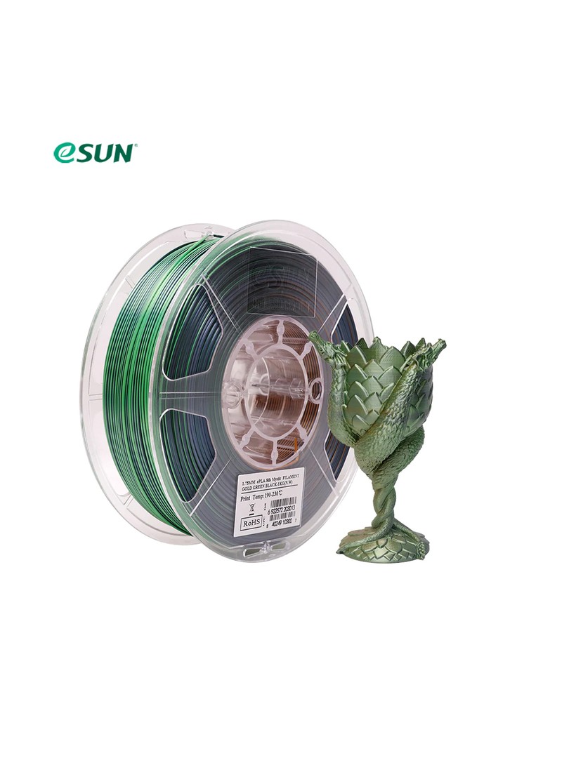 eSUN PLA-SilkMystic Filament 1.75mm 1000g złoty zielony czarny