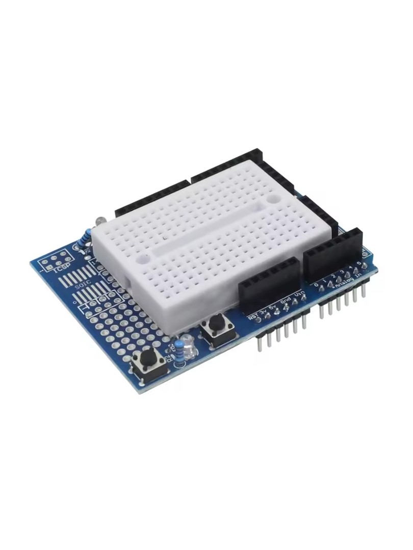 ProRock UNO R3 Proto Shield 170-Point Breadboard 2 LEDs 2 Przyciski