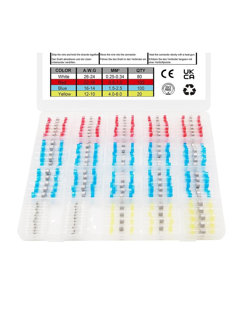 ProRock Waterproof 300PCS Solder Seal Wire Connector Kit