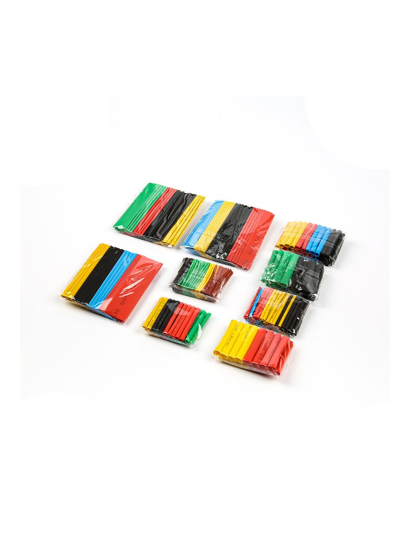 ProRock Heat Shrink Tubing 328PCS 8 Sizes 5 Colors 2:1 Ratio