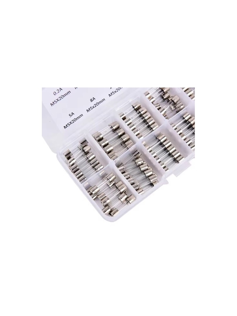 ProRock Fuse Kit 100pcs 5×20mm Fast-Blow 0.2A-20A