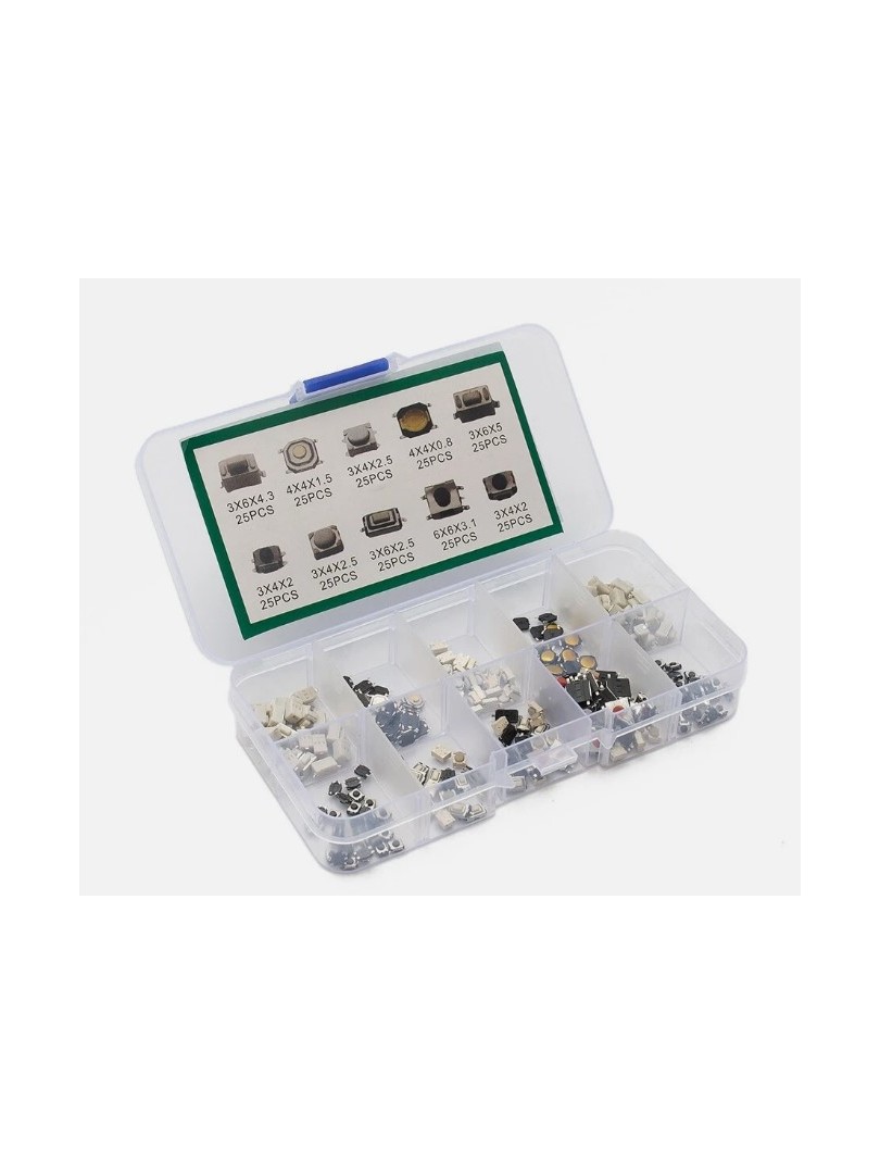 ProRock Button Switch 250pcs Mixed Sizes Through-Hole