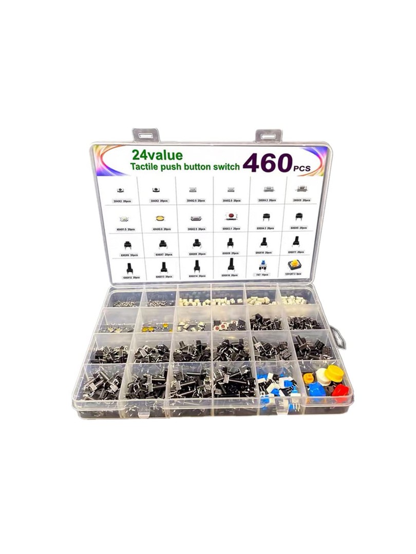 ProRock Tactile Switch 460PCS 2-Pin & 4-Pin Momentary Light Touch