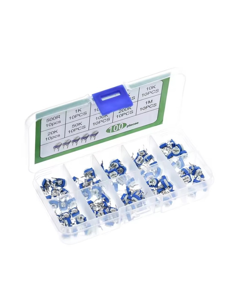 ProRock Resistor Kit 100PCS RM065 Trimmer Potentiometers 10 Wartości