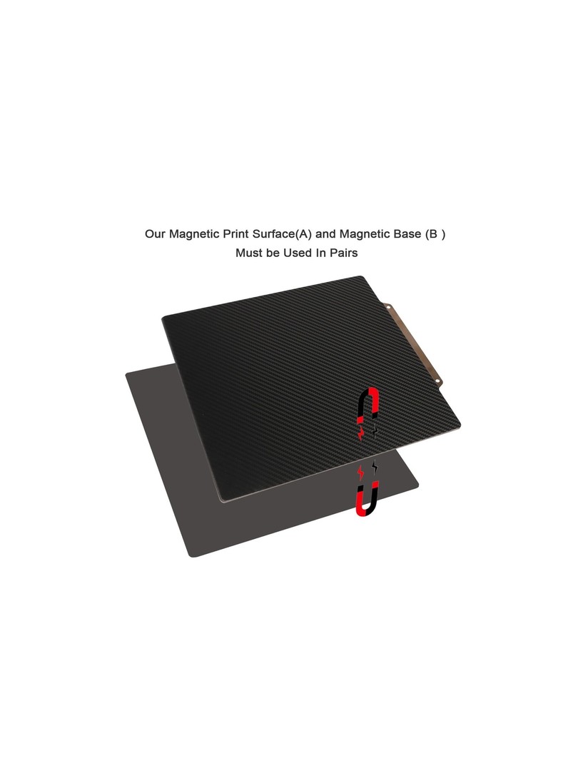 PET+PEI podkładka magnetyczna bez magnesu 241x253.8mm