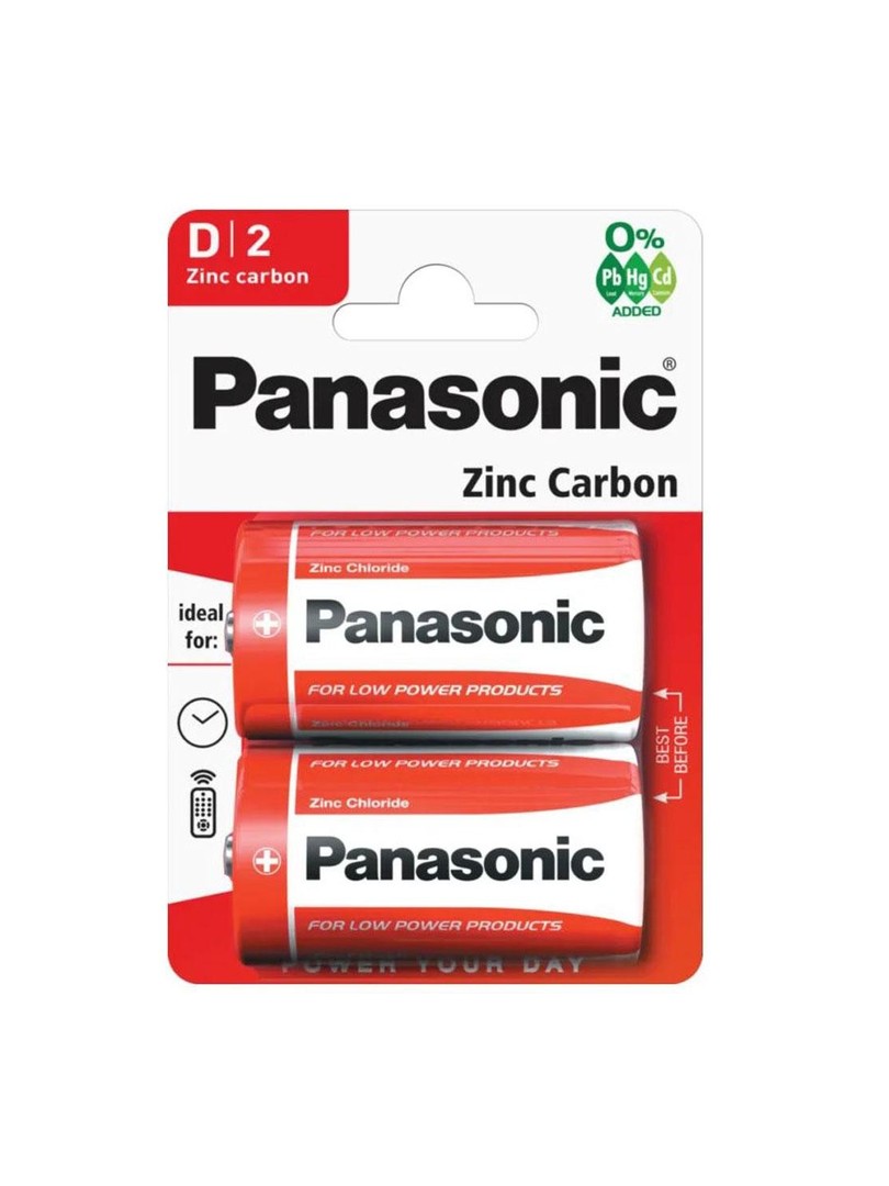 Panasonic Baterie cynkowo-węglowe R20 D Blister 2 szt
