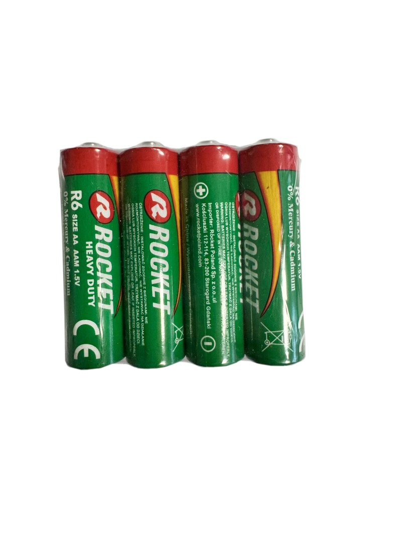 Rocket Baterie cynkowo-węglowe R6 AA Folia 4 szt