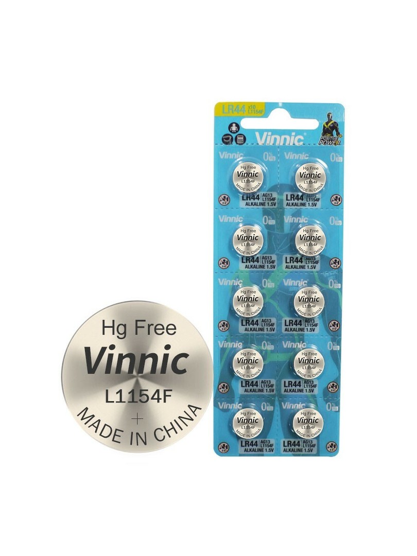 Vinnic Baterie alkaliczne G13 LR44/L1154/ Blister 10 szt