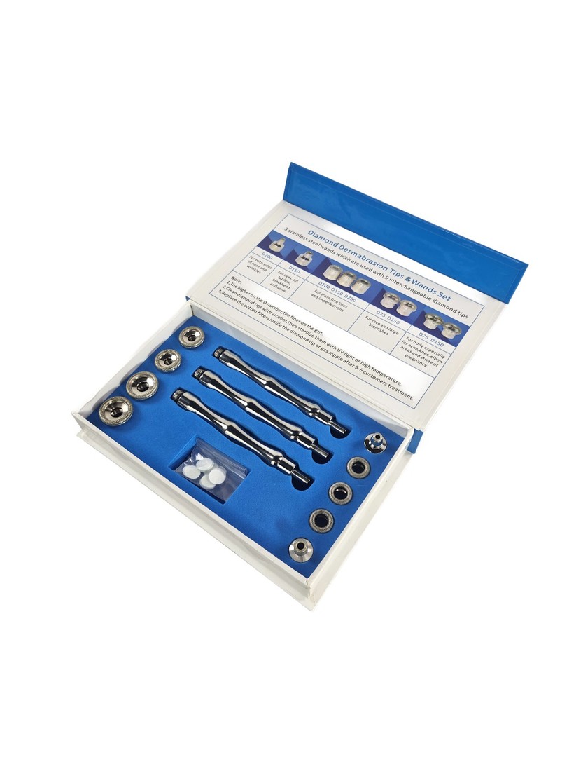 ProRock Diamond Dermabrasion Set 9 Tips 3 Wands