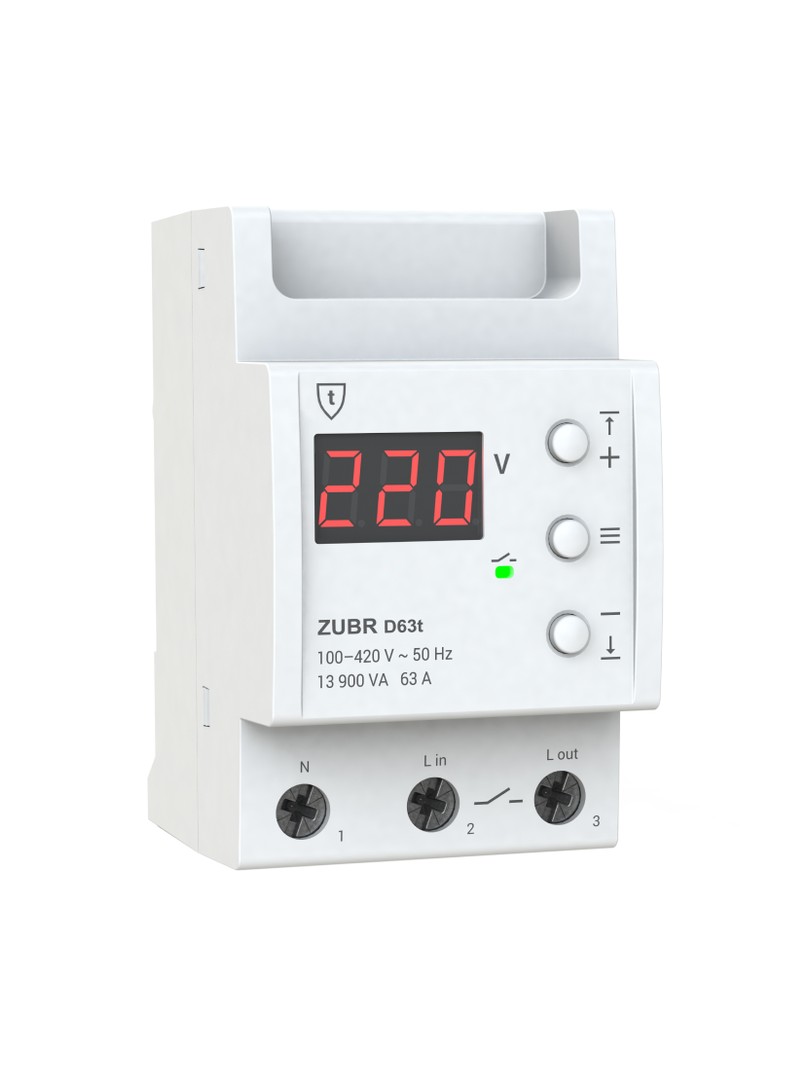 ZUBR D63t jednofazowy przekaźnik napięciowy