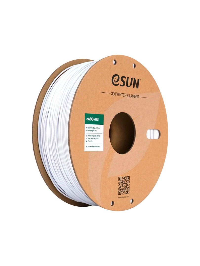 eSUN ABS+HS Filament zimna biel 1.75mm 1000g papierowa szpula