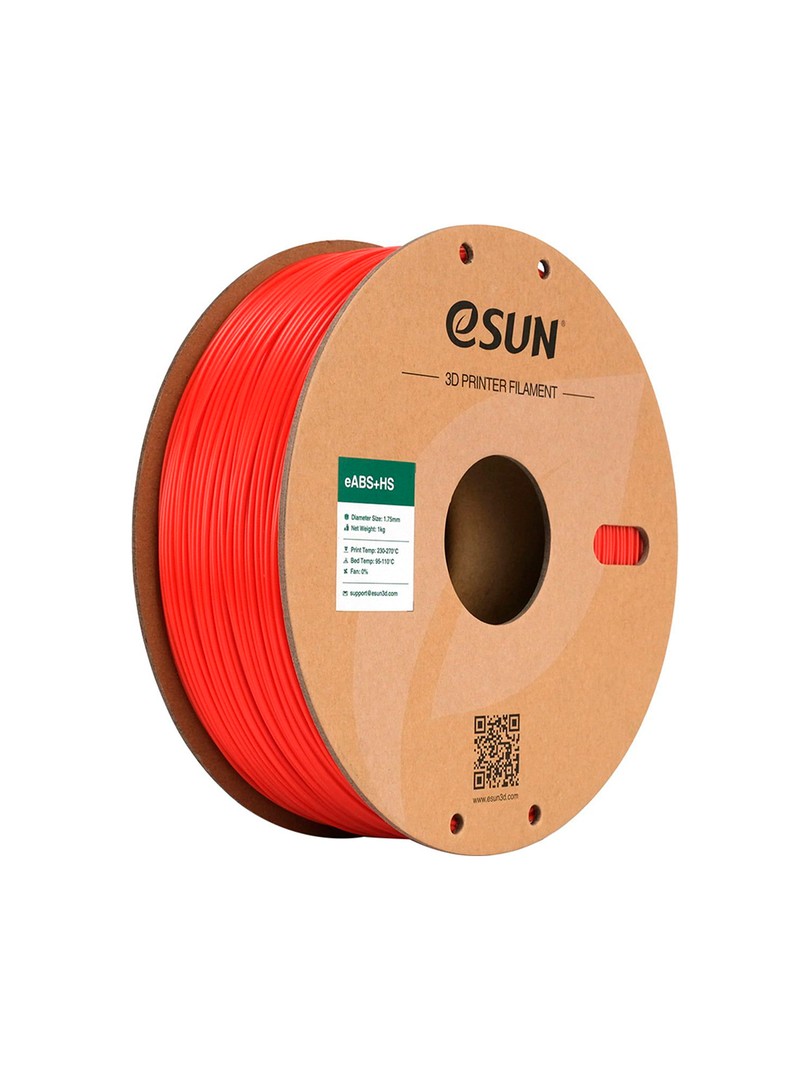 eSUN ABS+HS Filament czerwony 1.75mm 1000g papierowa szpula
