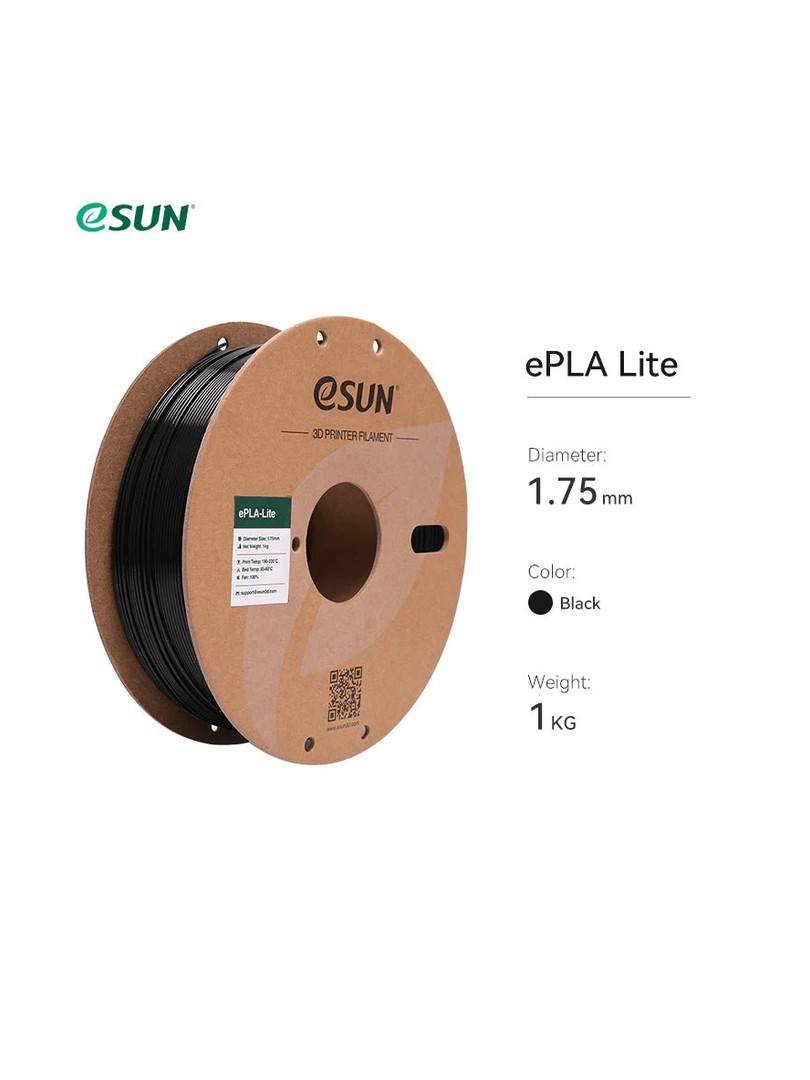 eSUN PLA Lite Filament czarny 1.75mm 1000g