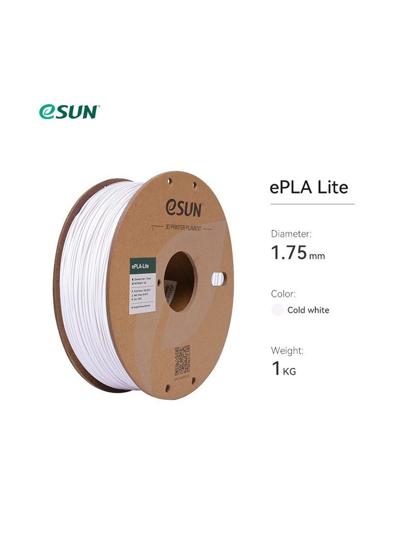 eSUN PLA-Lite Filament 1.75mm 1000g Cold White Biały