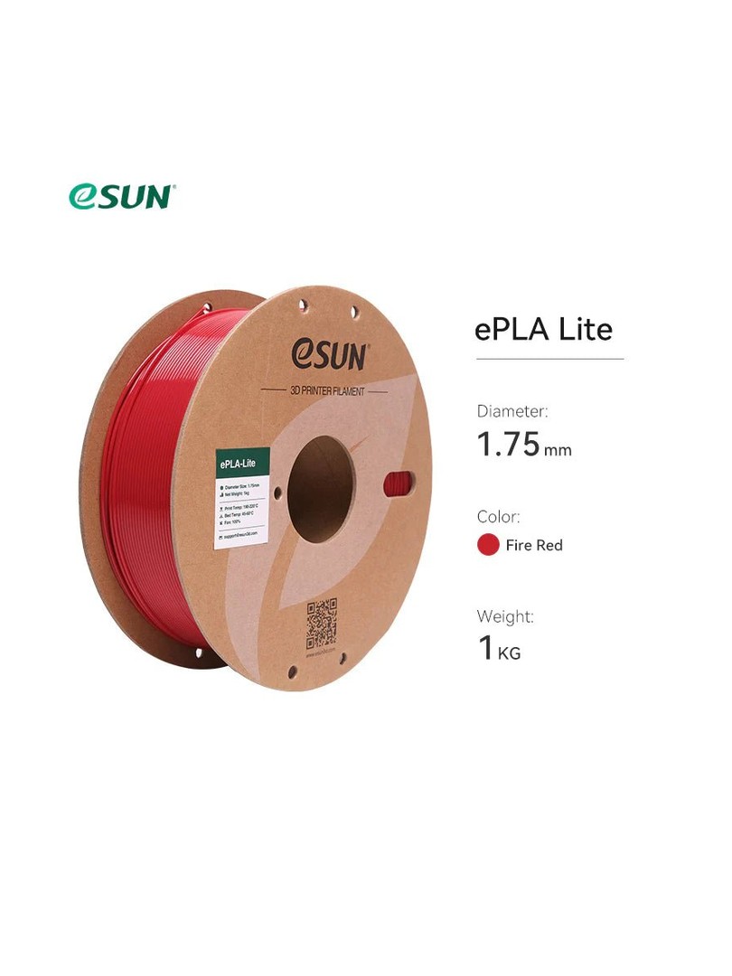 eSUN PLA Lite Filament Fire Engine czerwony 1.75mm 1000g