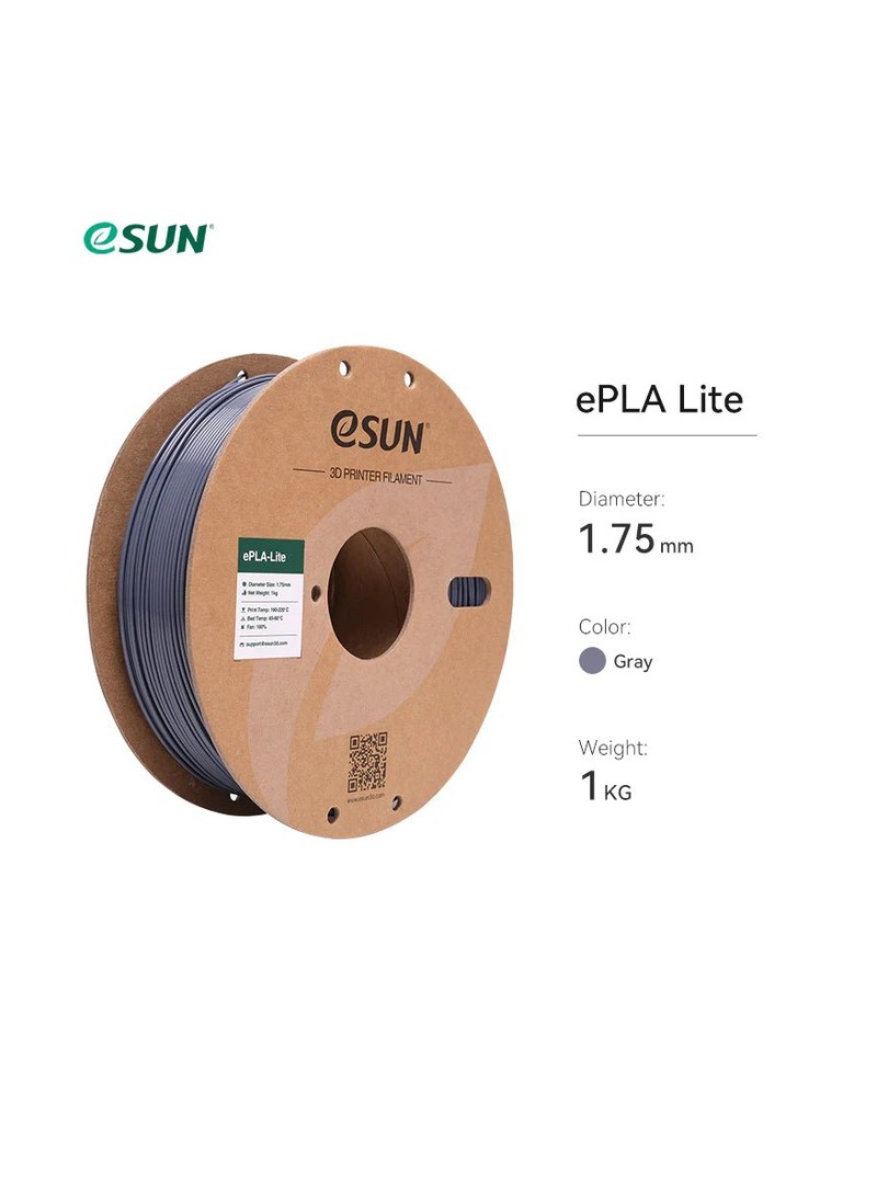 eSUN PLA-Lite Filament 1.75mm 1000g Grey Szary