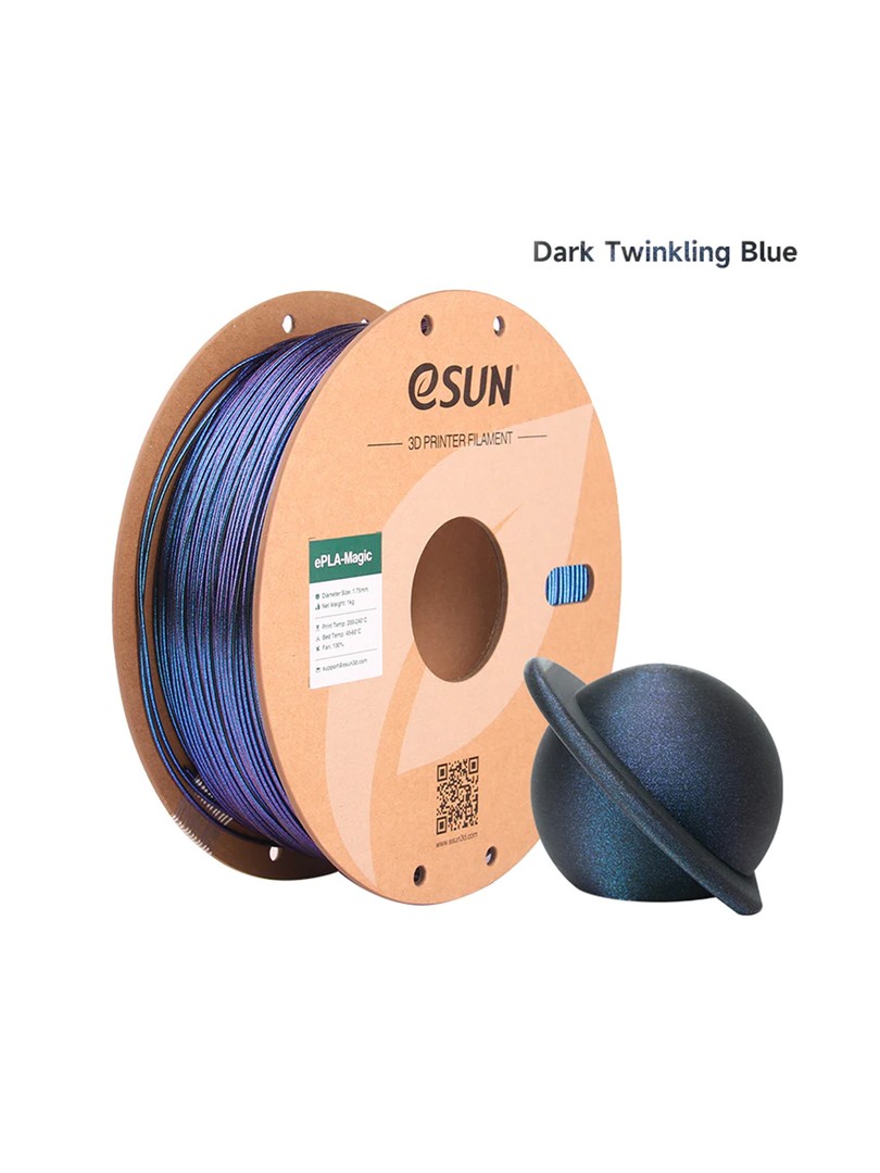 eSUN PLA-Silk Magic Twinkling ciemnoniebieski 1.75mm 1000g papierowa szpula
