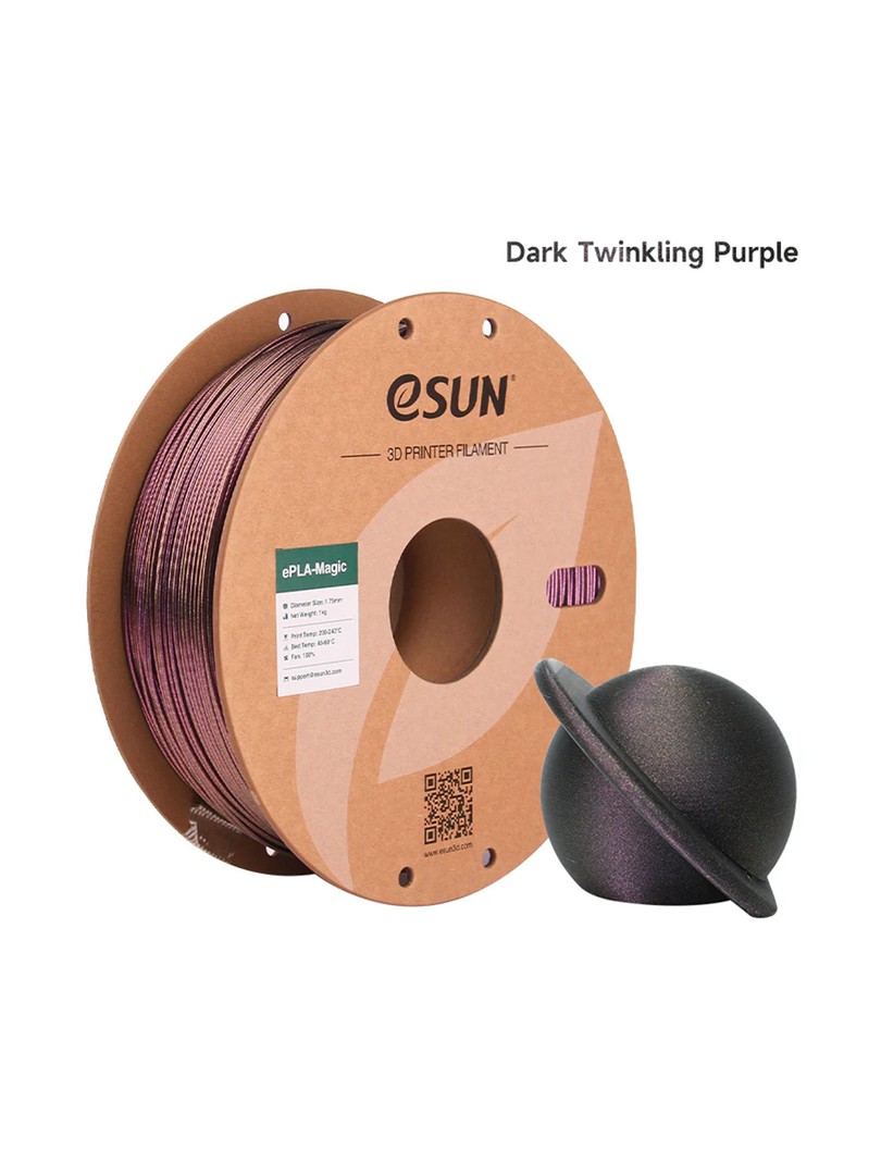 eSUN PLA-Silk Magic Twinkling ciemnofioletowy 1.75mm 1000g papierowa szpula
