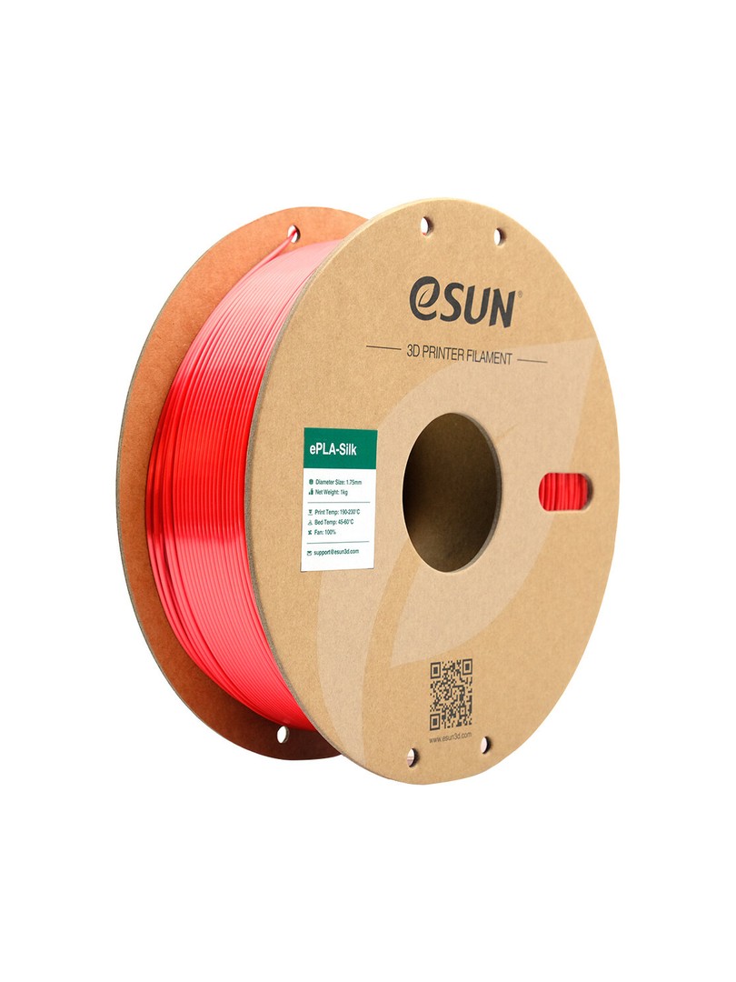 eSUN Silk-PLA Filament czerwony 1.75mm 1000g papierowa szpula