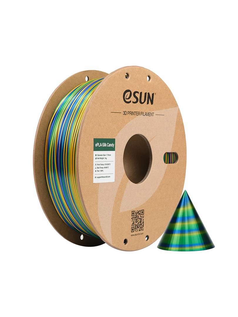 eSUN PLA-Silk Candy Filament złoto niebieski zielony 1.75mm 1000g papierowa szpula