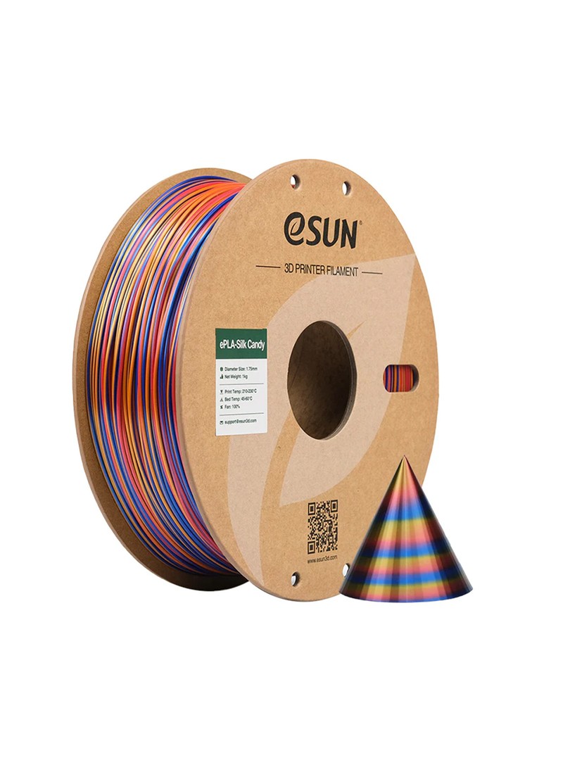 eSUN PLA-Silk Candy Filament czerwono złoto niebieski 1.75mm 1000g papierowa szpula