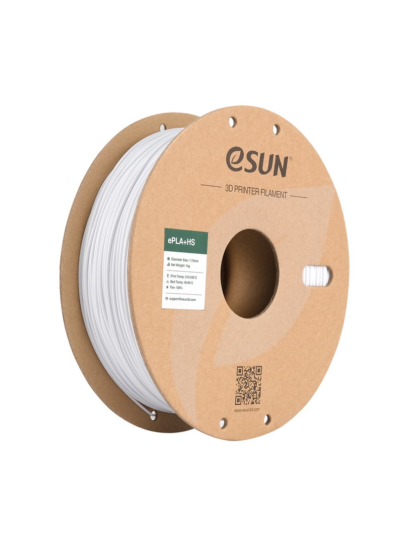 eSUN PLA+HS Filament zimne biel 1.75mm 1000g papierowa szpula