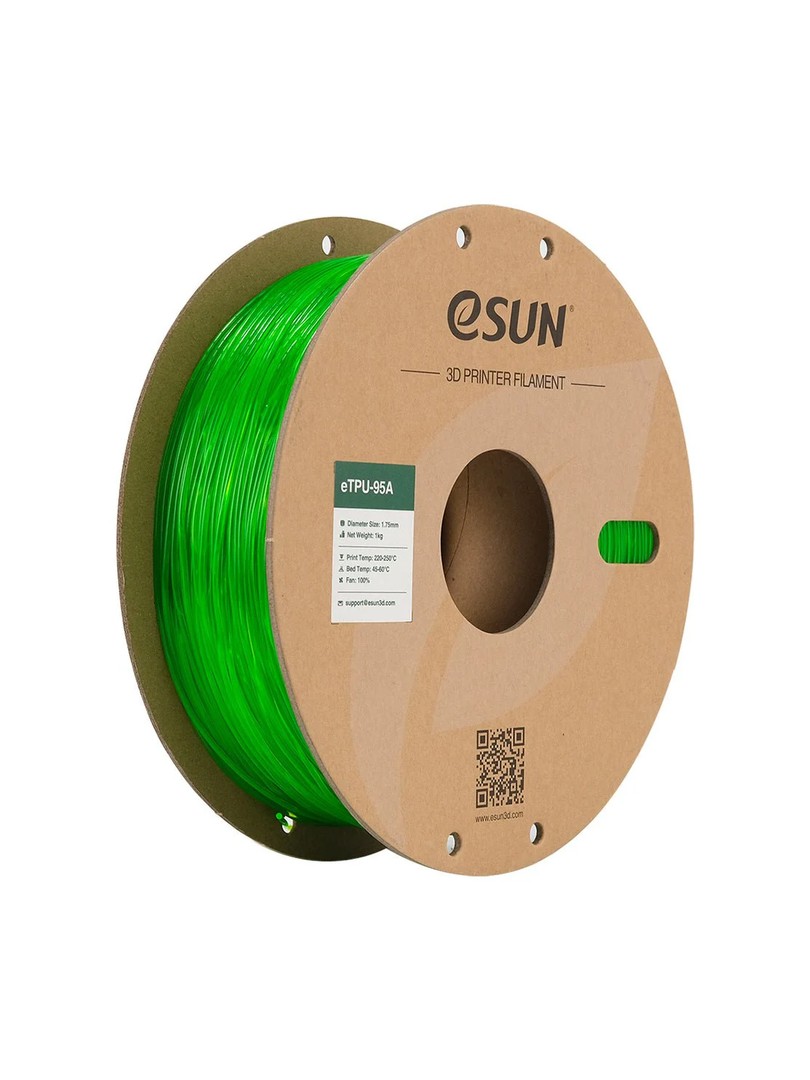 eSUN TPU-95A Filament transparentny zielony 1.75mm 1000g papierowa szpula