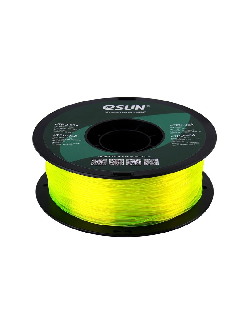 eSUN TPU-95A Filament 1,75mm 1000g przezroczysty żółty