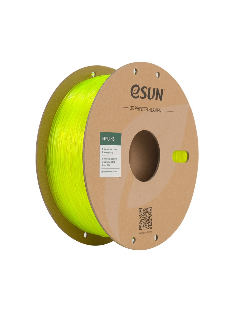 eSUN TPU-HS Filament żółty fluorescencyjny 1.75mm 1000g papierowa szpula