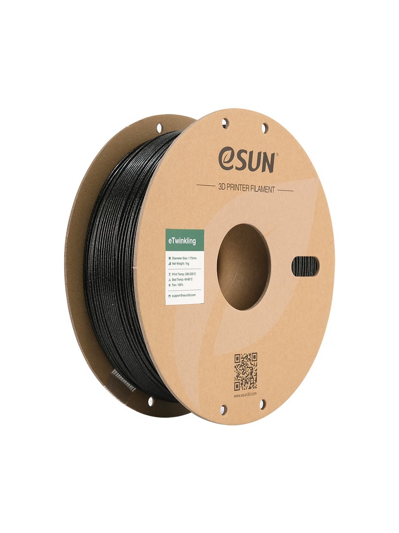 eSUN PLA-Twinkling Filament 1.75mm 1000g Black Czarny