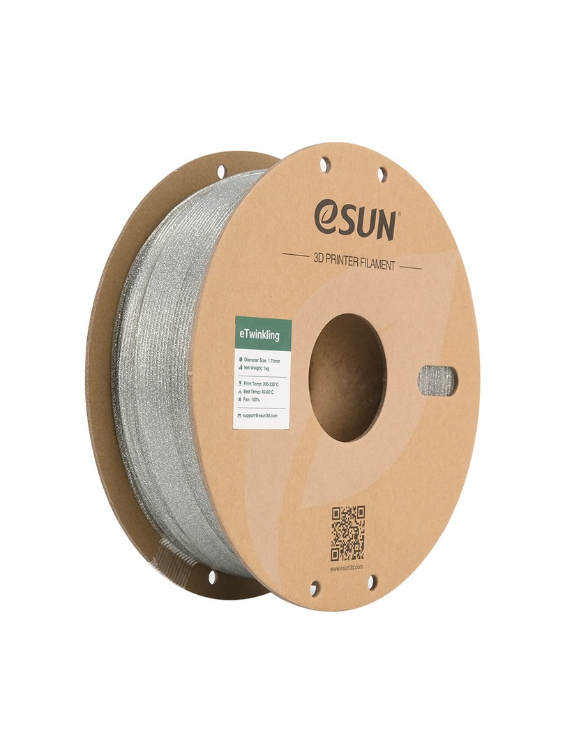 eSUN PLA-Twinkling Filament 1.75mm 1000g Silver Srebrny