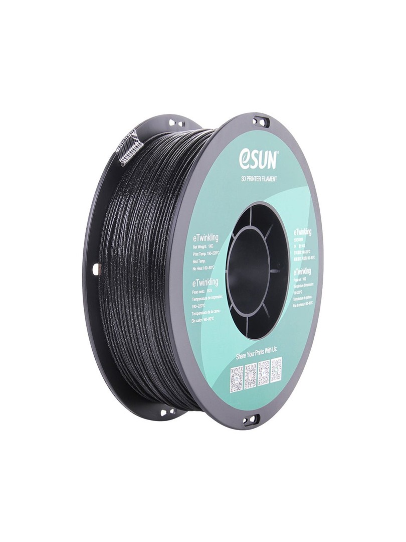 eSUN PLA Twinkling Filament 1,75mm 1000g czarny