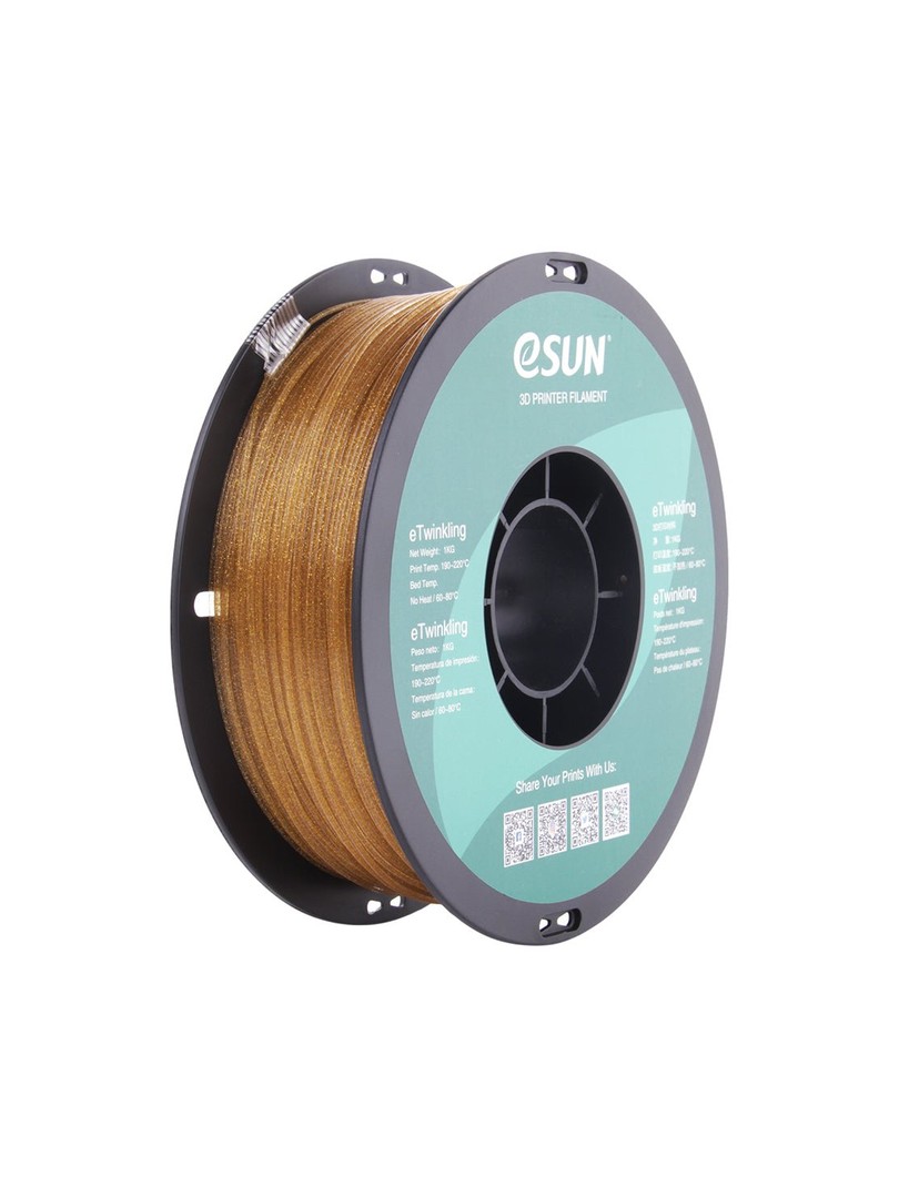 eSUN PLA Twinkling Filament 1,75mm 1000g złoty