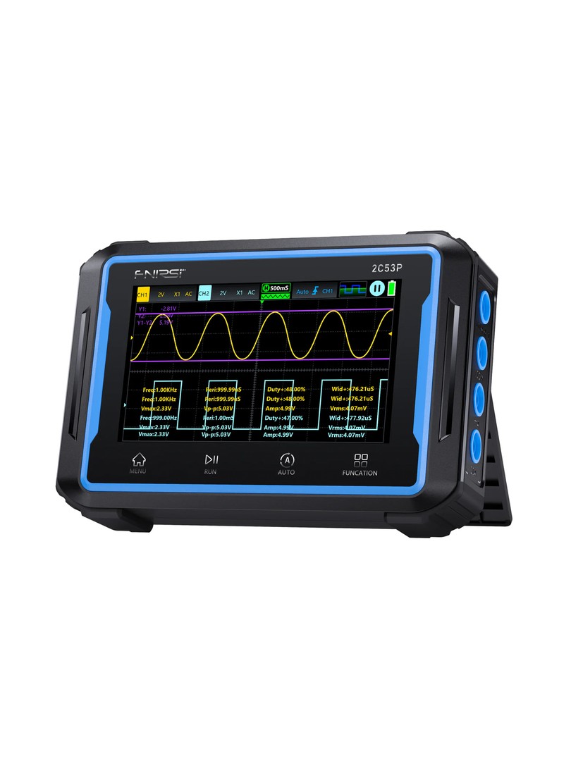 FNIRSI 2C53P Dwukanałowy oscyloskop cyfrowy 3 w 1 multimetr generator sygnałów