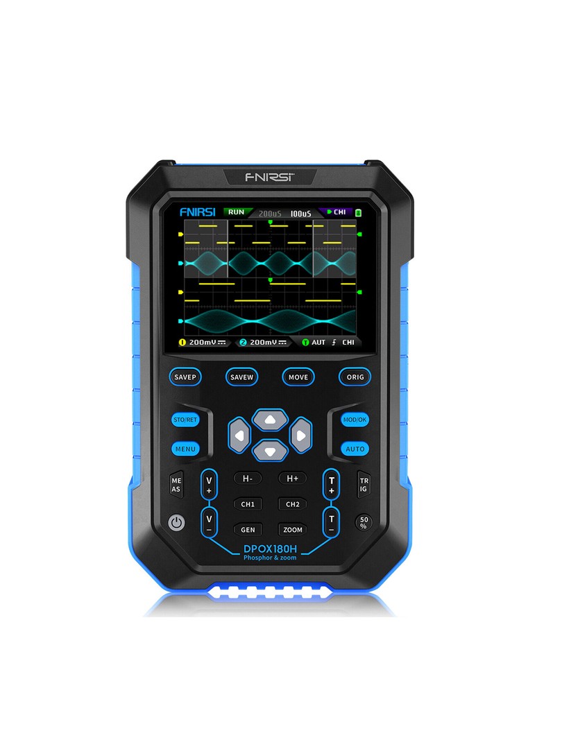 FNIRSI DPOX180H Ręczny dwukanałowy oscyloskop cyfrowy 180MHz-3DB 2 w 1 niebieski
