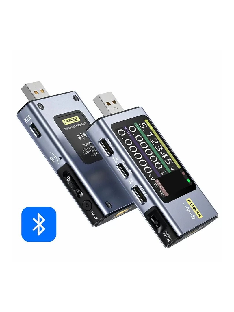 FNIRSI FNB58 Wielofunkcyjny miernik prądu napięcia Tester USB Typ-C z Bluetooth