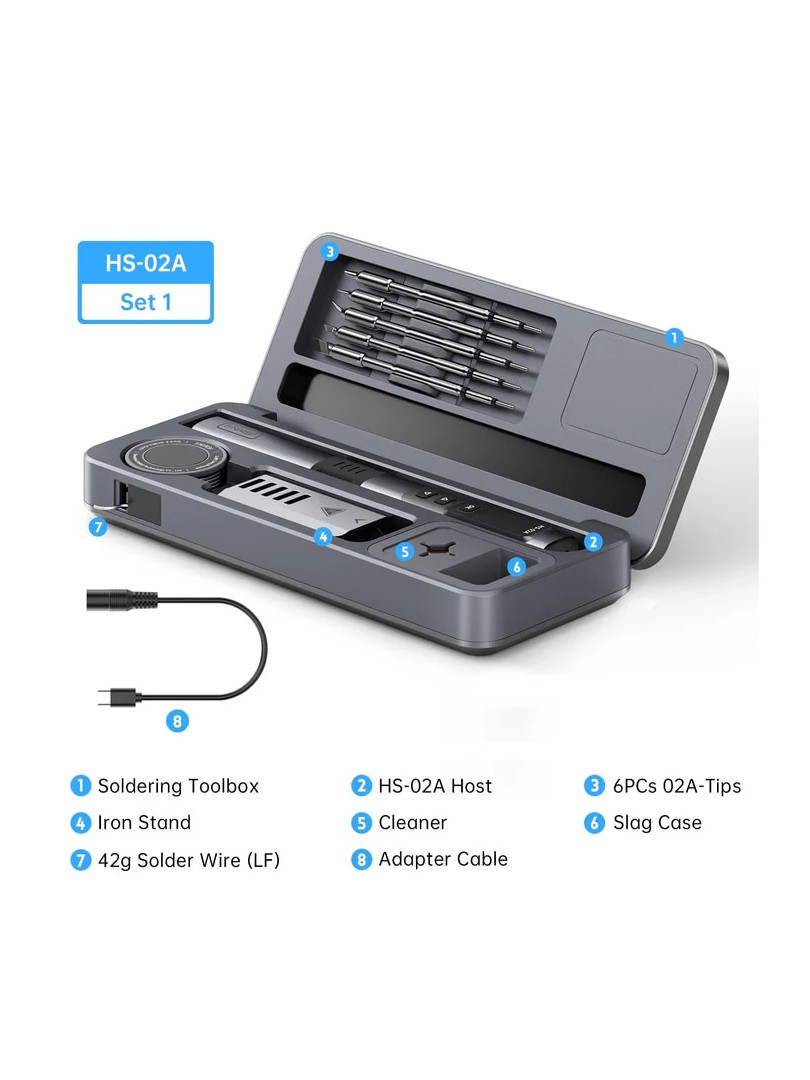FNIRSI lutownica HS-02A zestaw 1