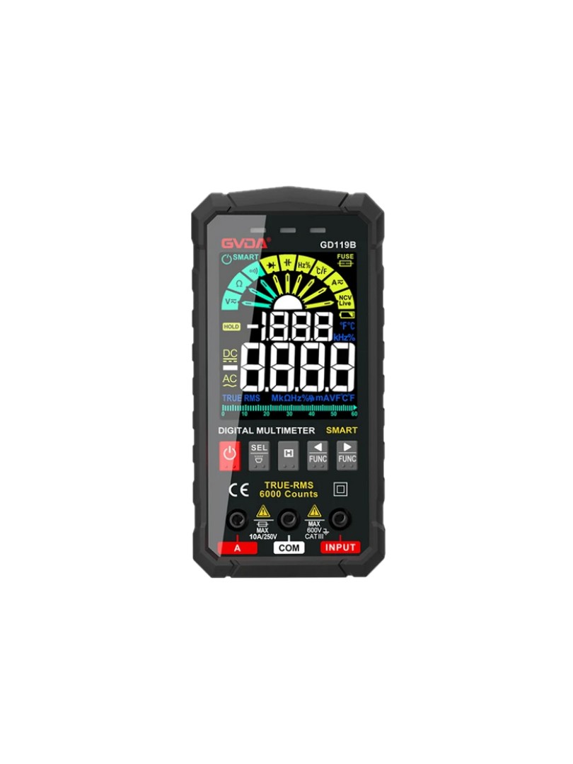 GVDA GD119 Multimetr cyfrowy z funkcją Smart Measure czarny