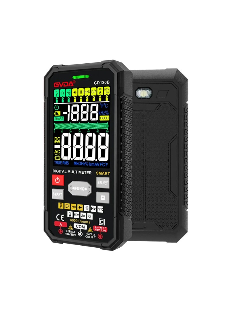 GVDA GD120B Multimetr cyfrowy z kolorowym wyświetlaczem LCD