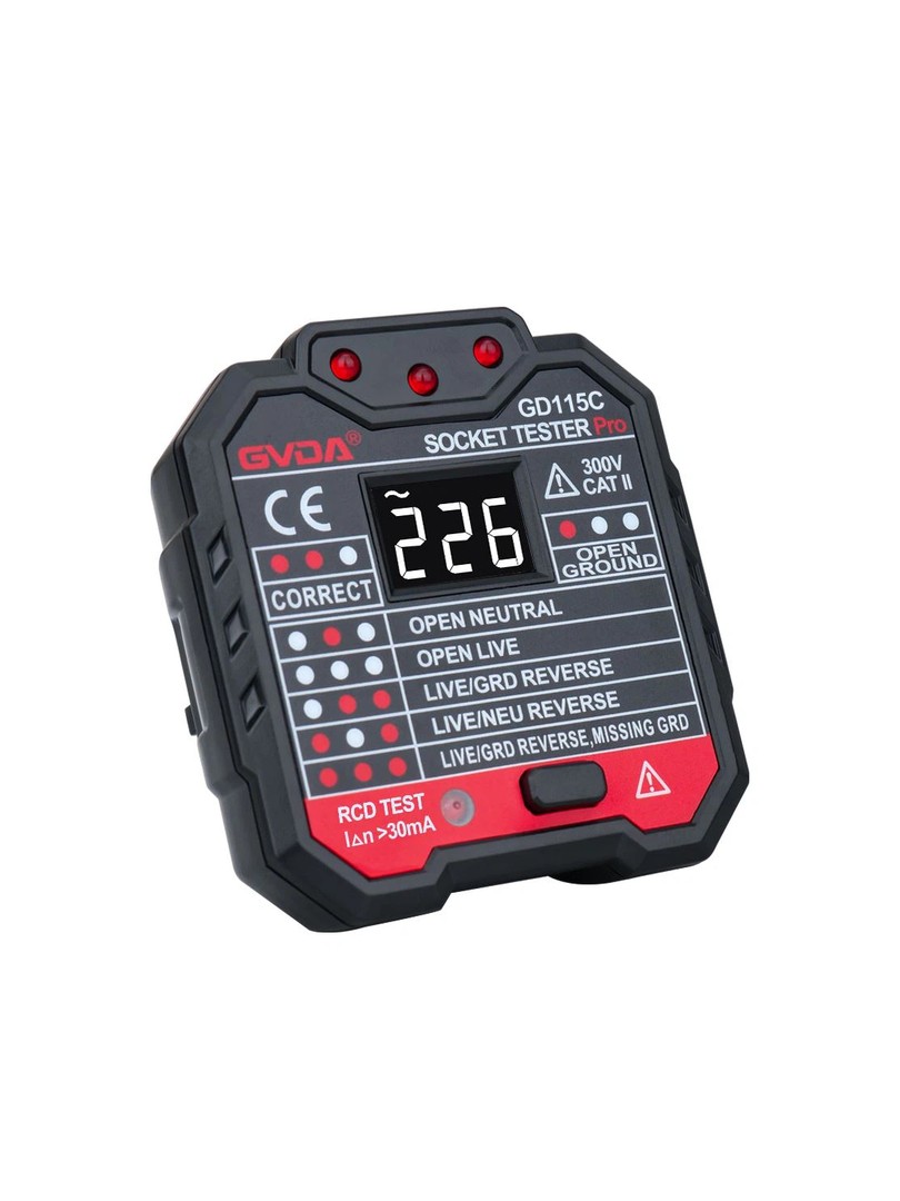 GVDA GD115C Socket Tester UK Plug