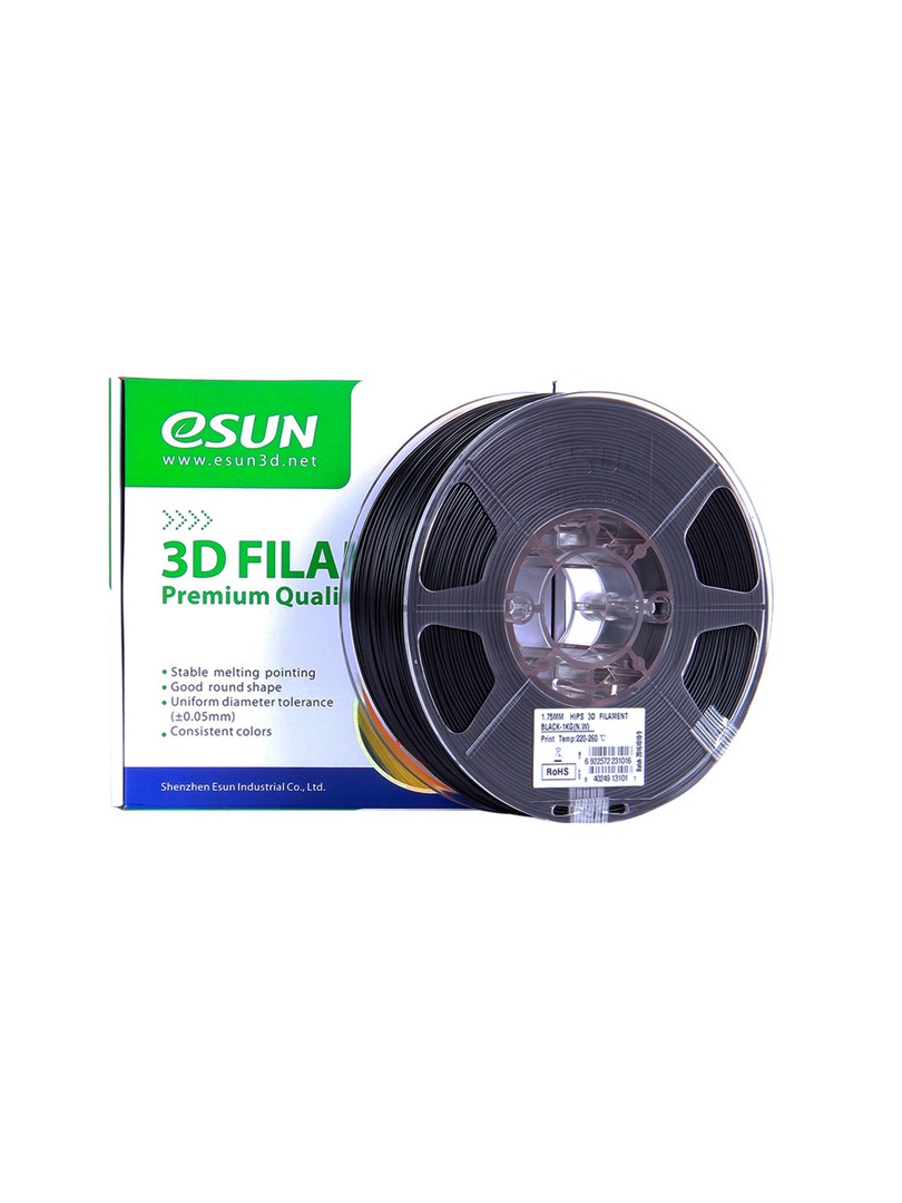 eSUN HIPS Filament 1.75mm 1000g Black Czarny