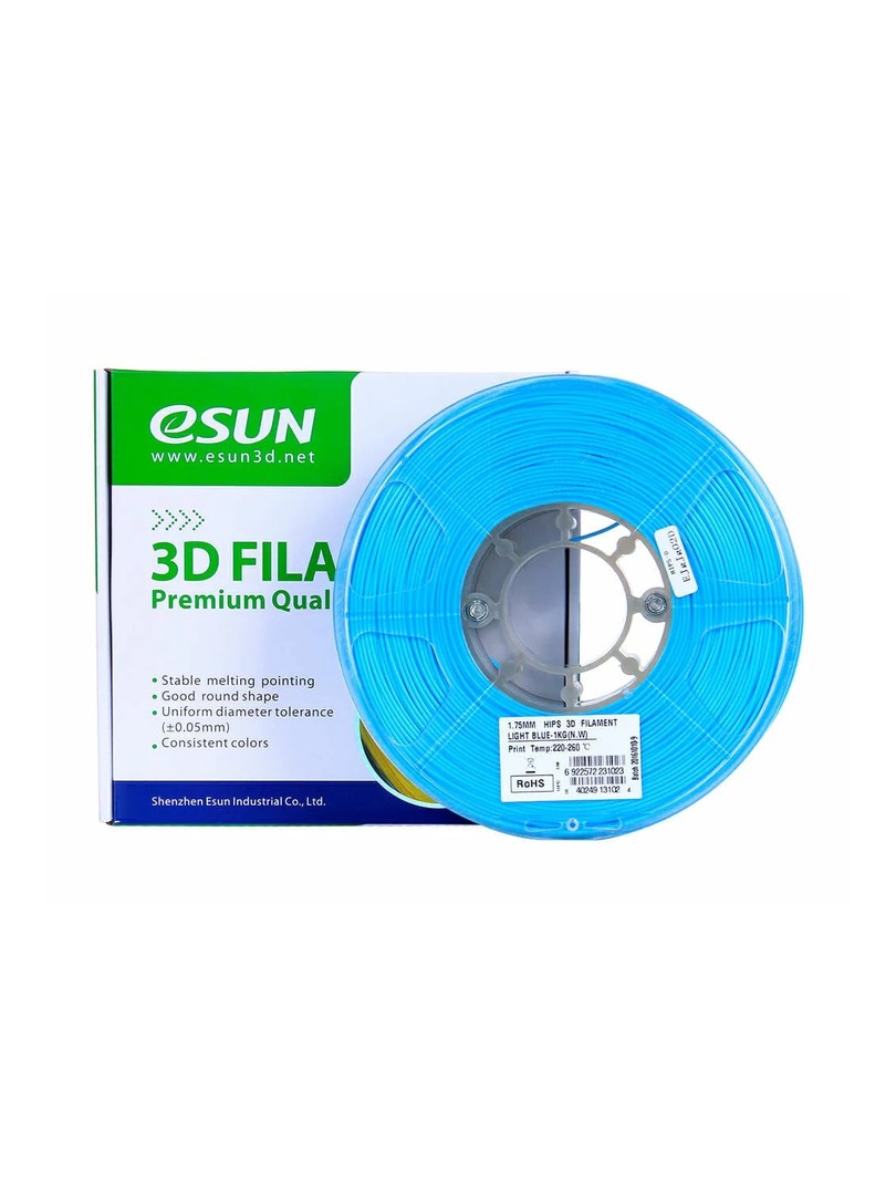 eSUN HIPS Filament 1.75mm 1000g Light Blue Niebieski
