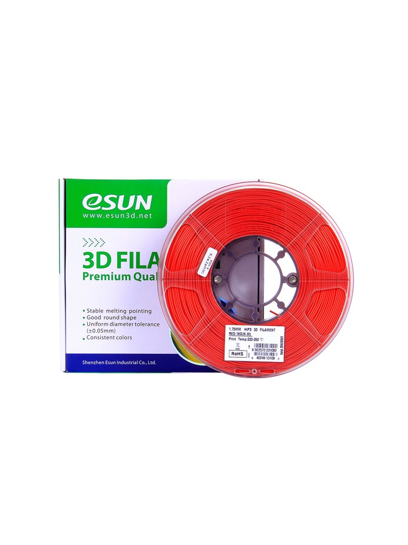 eSUN HIPS Filament 1.75mm 1000g Red Czerwony