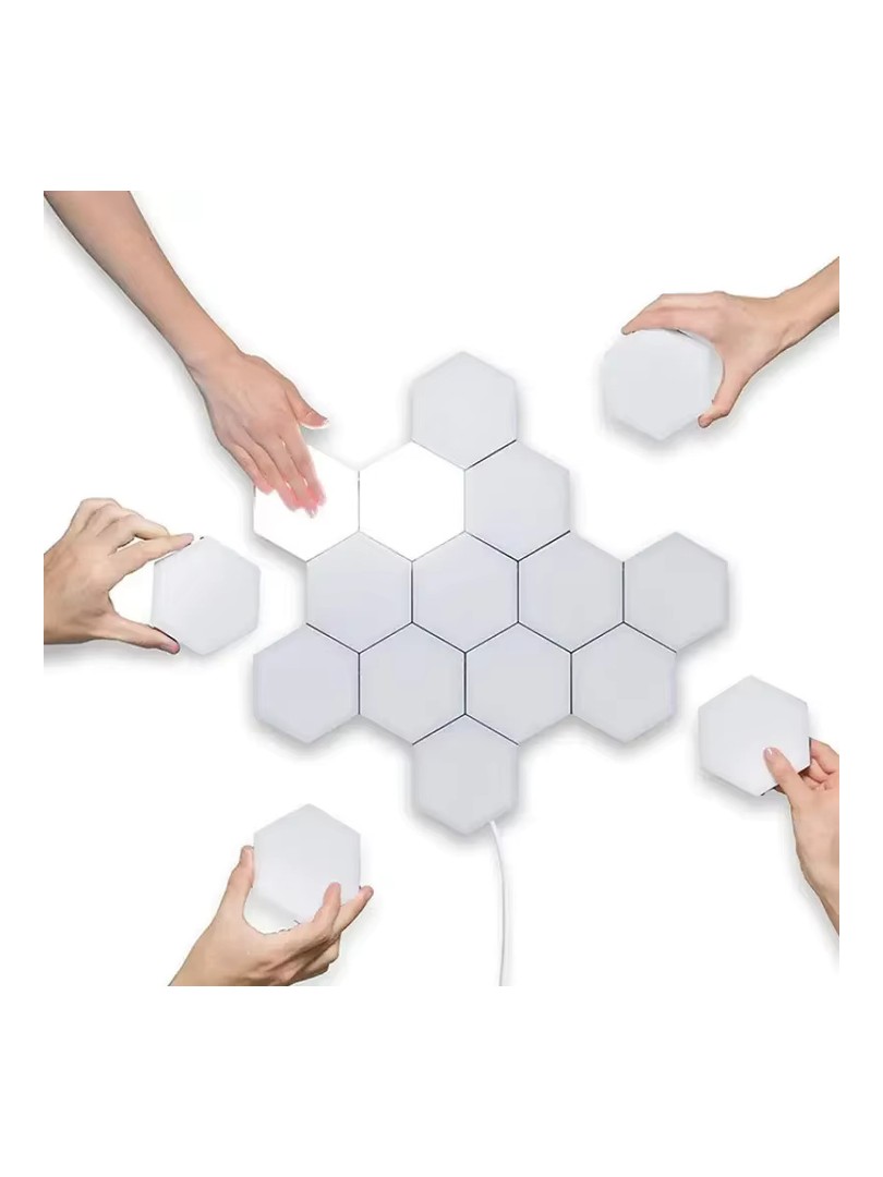 Sześciokątna lampa ścienna ProRock RGB 8 szt. w zestawie