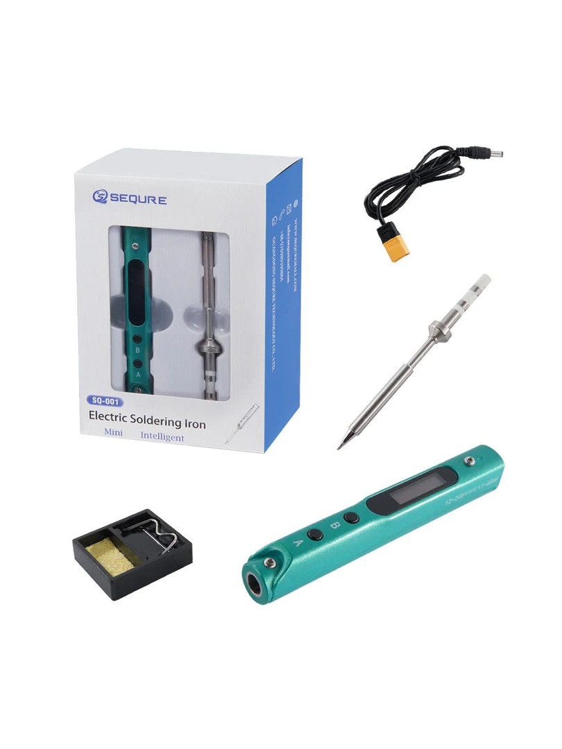 SEQURE SQ001 Przenośna mini lutownica elektryczna OLED zielona TS-B2