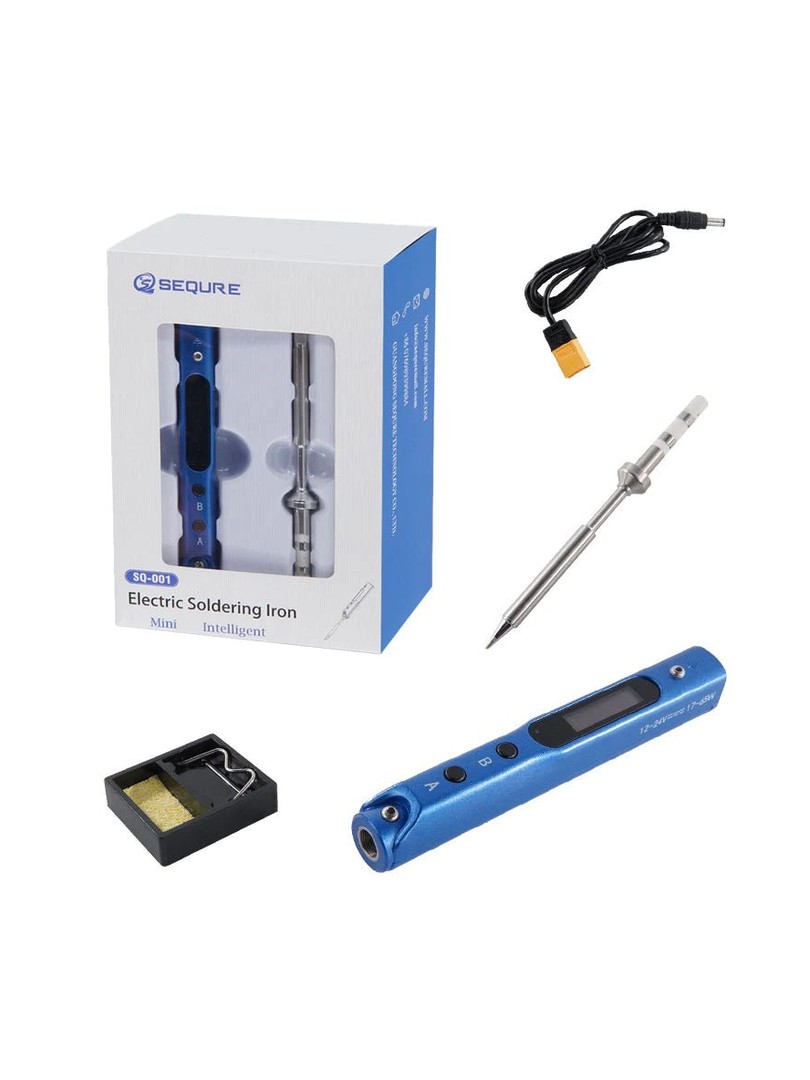 SEQURE SQ001 Przenośna mini lutownica elektryczna OLED niebieskaTS-B2