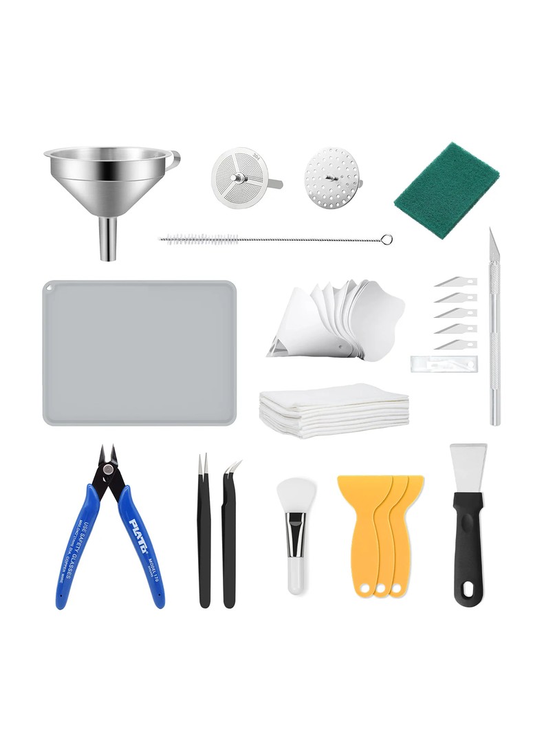 Mintion Zestaw akcesoriów do pracy z żywicą z lejkiem ze stali nierdzewnej