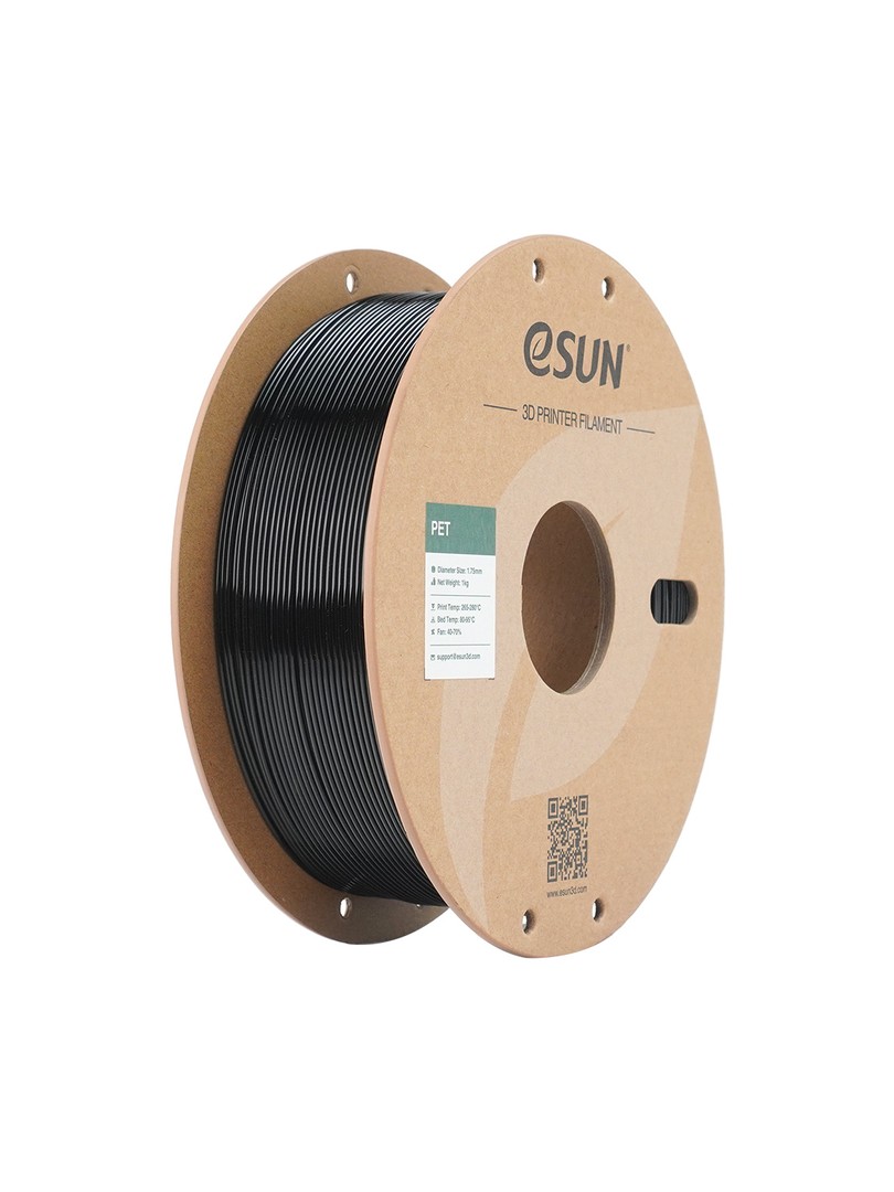 eSUN PET Filament czarny 1.75mm 1000g papierowa szpula
